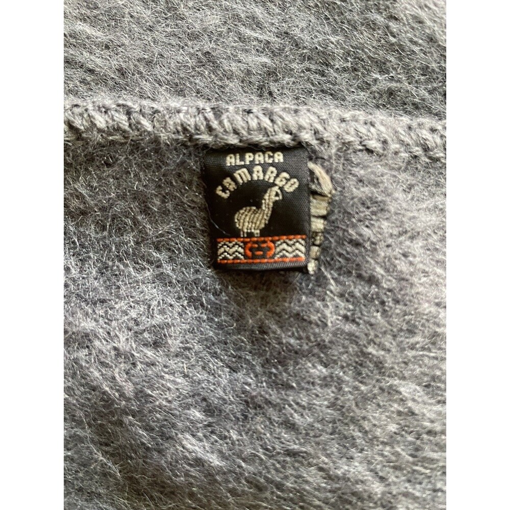 Alpaca Camargo Gray Wool Soft Rectangular Scarf W… - image 5